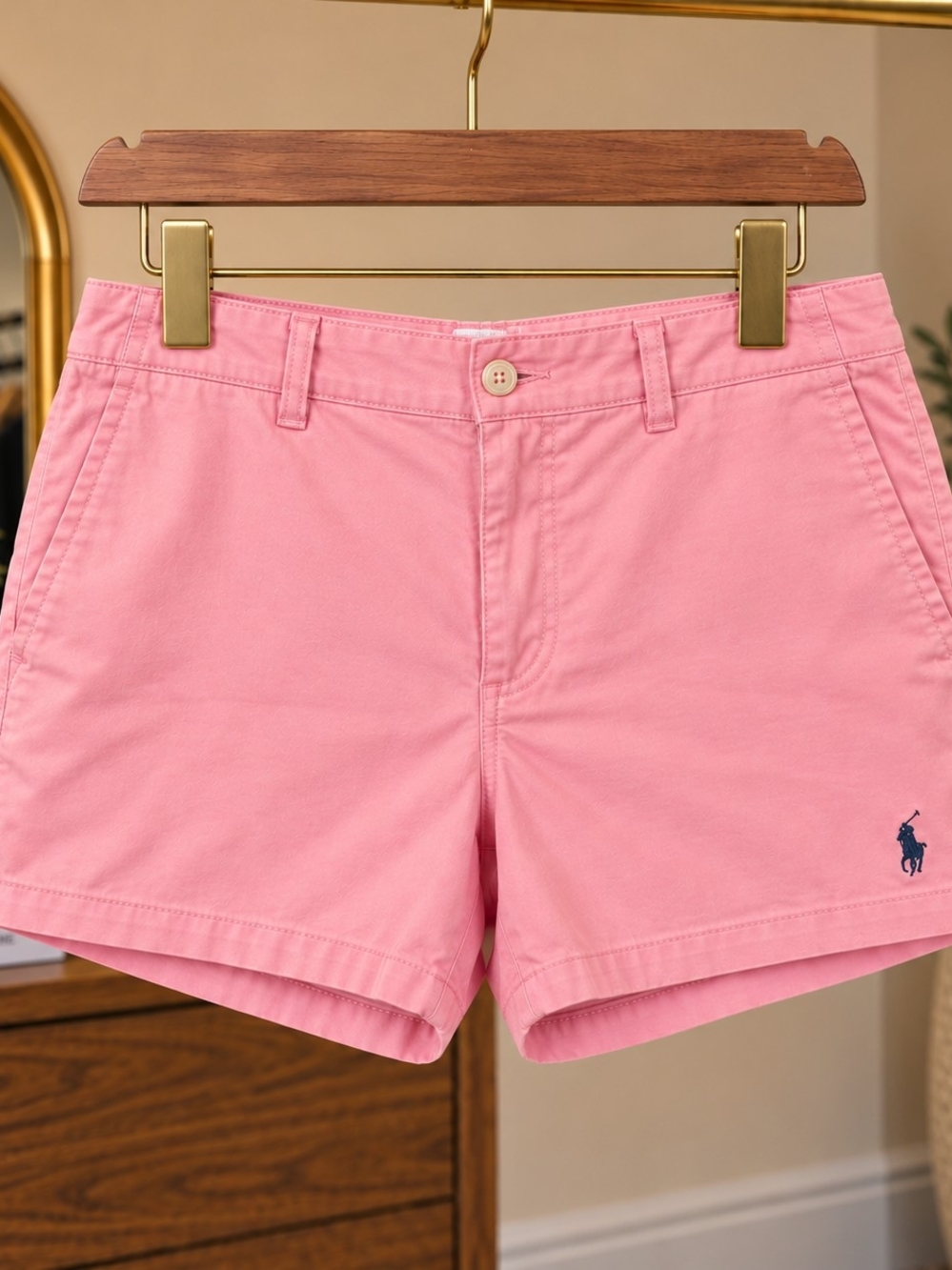 Ralph Lauren Pink Cotton Chino Bermuda Shorts